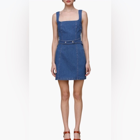 Avec Les Filles Blue Denim Dress - Picture 1 of 7